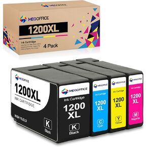 استبدال خرطوشة الحبر المتوافقة مع Canon Maxify PGI-1200XL PGI1200XL الحبر ل 1200XL 4 حزمة متعددة الألوان لطابعة MB2720 MB2320 MB2020 MB2120 MB2350 (الأسود ، سايان ، MAGENTA ، أصفر))