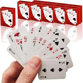 VOVCIG Mini Playing Cards, 10 Pack of Mini Decks, 1.6 Inch Miniature Poker Cards, Poker Cards, Mini Cards, Game Poker Cards with Gift Box, Party Favor for Boys Girls and Adults(1.6x1.2in)