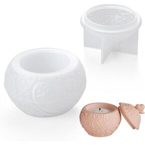 Jar Resin Silicone Mold Epoxy Resin Casting Storage Tank Mold for Candlesticks Candy Storage Jewelry Storage Home Decoration