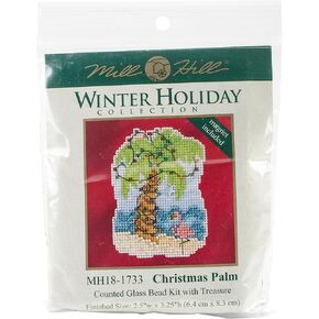 Mill Hill Christmas Palmed Cross Cross Stitch Christmas Ornament Kit 2017 Winter Holiday MH181733
