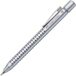 Faber-Castell Grip 2011 Medium Tip Ballpoint Pen - Silver