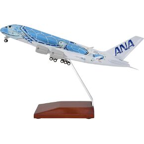 Tang Dynasty 1: 255 11.4inch Airbus A380 ANA SEA TURTLE مع طراز لعبة طائرة طائرة طائرة MATERAND MODELAND MODEL