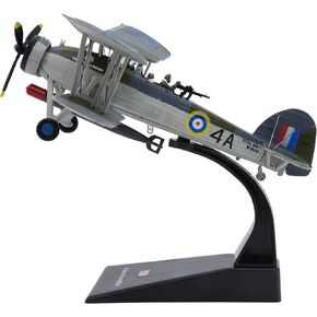 Tang Dynasty (TM 1:72 Fairey Swordfish Biplane Torpedo Bomber Metal Model ، British Royal Navy ، Military Airplane Model ، Diecast Plane ، لجمع وهدية