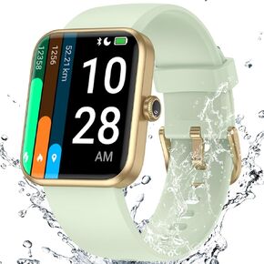 Smart Watch for Women Men, Fitness Tracker Watch with Heart Rate Monitor, Sleep, SpO2 Tracker, 5ATM Waterproof Smartwatch Sports Watch Compatible with Android iOS Phones Step Calories Counter