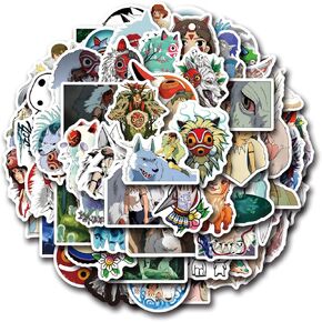 Anime Stickers 61pcs Decals Aesthetic Waterproof Vinyl Pack Stickers for Water Bottle Laptop Cup Adults Phone Skateboard DIY Party