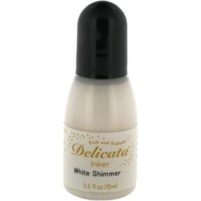 Tsukineko Delicata White Shimmer Metallic Pigment Inker