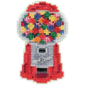 Gumball Machine Beaded Counted Cross Stitch Ornament Kit Mill Hill 2020 Spring Bouquet MH182014