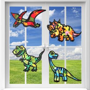 Tinlade 24 Pack ملونة DIY Suncatcher الورق الحرف الزجاجية الملون تأثير ورقة الشمس ، 600 ورقة أنسجة ، فنون الفنون النافذة والحرف لصالح الحفلات (نمط ماندالا)