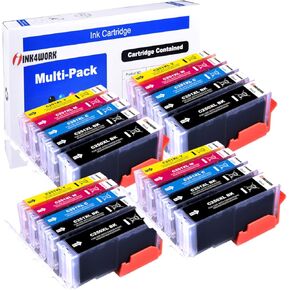 ink4work cantable ink cartridge canon pgi-250xl pgi 250 xl cli-25xl cli 251 XL للاستخدام مع pixma ip7220 mg5420 mg6320 mx722 mx922 (20 pack)