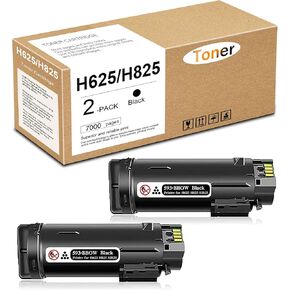 593-BBOW N7DWF TONER CARTRIDGE BLACK BLAINT لطابعة Dell H625 H625CDW H825 H825CDW S2825 S2825CDN. (2 Pack)