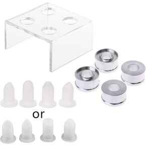 9 PCS قالب أحمر شفاه السيليكون مع المعدن ومجموعة STAND STAIN