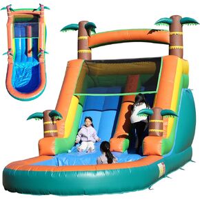21ft(L) Commercial Water Slide for Kids Adults with Big Splash Water Pool(950W Blower),Heavy Duty PVC Backyard Water Park for Outdoor Summer Fun,Great for Party,Backyard Adventures-21x9x12Ft