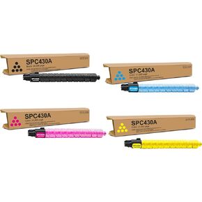 SP C430A خرطوشة الحبر عالية العائد أسود سماوي أرجواني أصفر 4 حزمة ، 821105 821106 821107 821108 متوافق مع RICOH SP C430 C431 C440 C430A C430DN C431DN C440DN C441DN PRINTER