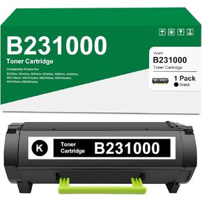 B231000 Toner Cartridge Black B231000 3,500 Pages Replacement for Lexmark B231000 Toner Cartridge for B2338 B2442 B2546 B2650 MB2338 MB2442 MB2546 MB2650 Laser Printer Ink, 1-Pack B231000