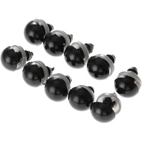 100Pcs Black Plastic Safety Eyes with Washers, Craft Eyes, for Crochet, Puppet, Plush, Stuffed Animals Making, 8mm