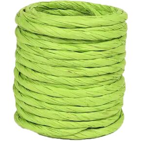 15Yard Raffia Paper Ribbon, 4mm Paper String Colorful Twisted Paper Craft Rope Wrapping Ribbon for DIY Making Flower Basket, Gift Wrapping,Party Decor