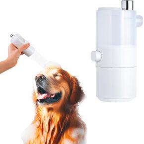 Dog Washing Hose Attachment,Pup Dog Jet Wash,Soap Dispenser and Garden Sprayer Nozzle,Dog Bath Attachment Pet Pup Dog Washer Hose Attachment,Watering Plants, Showering Pet Outdoor
