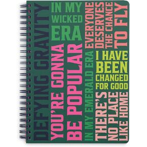 Steel Mill & Co Cute Mini Notebook لمحبي المسرح ، ومجلة 8.25 "× 6.25" مع غلاف متين و 160 صفحة واضحة ، Word Word Art
