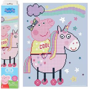 Diamond Dotz Peppa؟ مجموعات اللوحات الماس السحرية Unicorn للماس للبالغين - مجموعات فنون الماس أدوات مريحة للحرف الإبداعية مع Dotz Gems 10.6x13.8