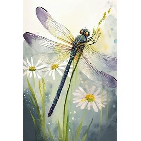 STOJAN Dragonfly in The Daisy Bush Diamond Painting Kits, Diamond Painting 5D Full Diamond Digital Painting Beginners Crystal Gems Paste Art, 8X12Inch for Wall Decor Office Decor Or Birthday Gift