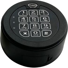 قفل Yosec Electronic Gun Safe مع لوحة مفاتيح رقمية لصندوق آمن مع تأخير الوقت وظيفة 0-59 دقيقة ، يمكن تعيين رمز رئيسي واحد و 5 رمز مستخدم نموذج التحكم المزدوج
