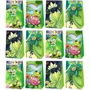 Boykim 12pcs Frog Girl Princess Birthday Party Gift Facs Goodie Facs ، Girl Princess Party Supplies for Kids عيد ميلاد ديكورات عيد ميلاد