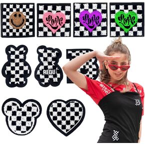 21pcs Sports Iron on Football Patches ، خطاب تصحيحات Rugby Chenille Repans خياطة على التكرار التضاريس لمشجعي القبعة على ظهره.