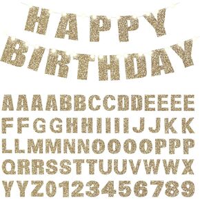 Rubfac 72pcs Banner Merry Christmas Banner للزينة ، ورسائل عيد ميلاد سعيد DIY ، مجموعة راية ، مجموعة بريق قابلة للتخصيص بما في ذلك 67 حرفًا وأرقامًا 3 حبلًا و 2 أضواء ، ديكور جدار شعار مخصص لحفلة عيد ميلاد عيد الميلاد