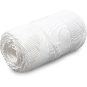 Polypropylene Twine - 5/64" Thick, 295 Feet Long for Bundling, Packaging, Gardening, and More, White