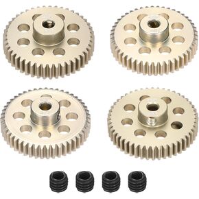 4pcs 48p pinion gear set 45t 46t 47t 48t for 3.175 mm رمح ألومنيوم ترس مع براغي لمحرك rc