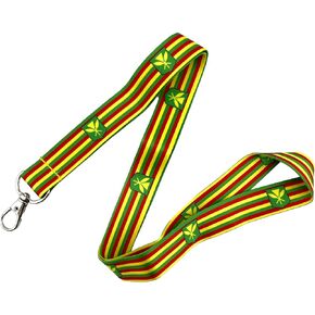 Pinmaze Kanaka Maoli Flag - Hawaiian يدعم Lanyard Keychain Badge ID حامل معرف