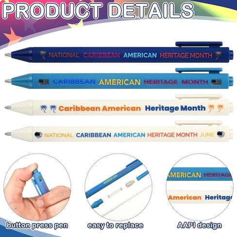 Janlaugh 120 PCS Asian American and Pacific Islander Honorage Month Ballpoint Pens Bulk AAPI Pare Point Gifts Pens Quote Applible Assable for AAPI Month in Saudi Arabia