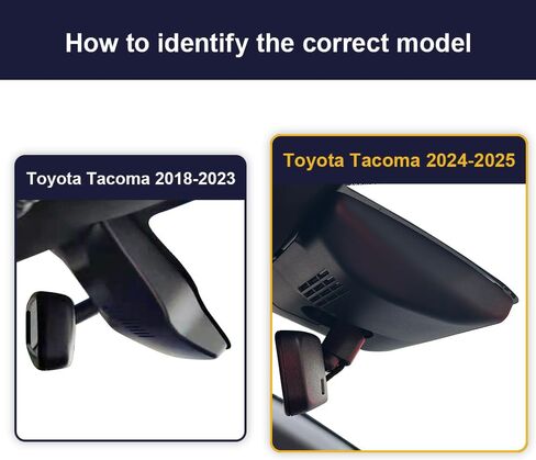 Fitcamx 4K Dash Cam Suitable for Toyota Tacoma 2024-2025 SR SR5 TRD Sport Pre-Runner Off Road Limited & Tacoma Hybrid, OEM Look, UHD 2160P Video, WiFi & APP, Loop Recording, G-Sensor, Plug&Play, 64GB in Kuwait