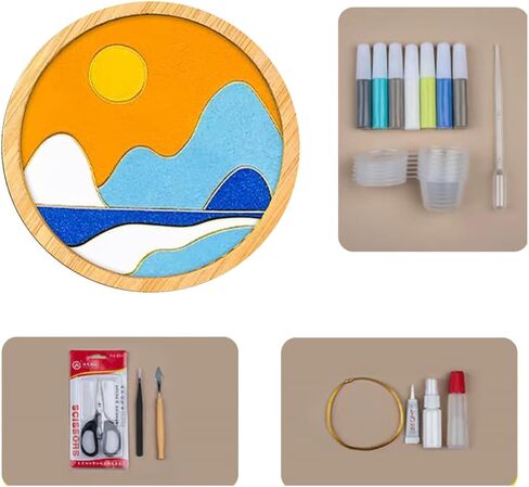 DIY Filigree Enamel Kit, Handmade Enamel Starter Materials Package Kit, Decor Your Own Design Coaster, Cartoon Pattern DIY Art Coaster Kit for Adults (Rocket) in Saudi Arabia