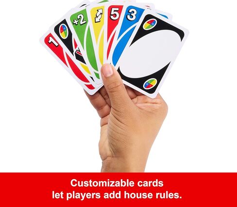 Mattel Games UNO Card Games, Left Hand Mattel Games UNO Game in Storage Tin with 112 Cards and Instructions, Travel Games in Saudi Arabia
