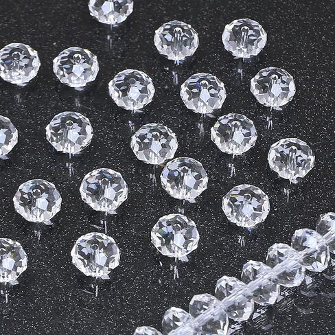 84pcs Glass Beads for Jewelry Making, 8mm Round Shape Multiple Faceted Spacer Beads Crystal Loose Beads for DIY Handcrafte Bracelet Necklace Earring,Pink in Saudi Arabia