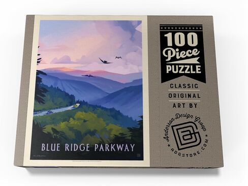MyPuzzle Blue Ridge Parkway: Bird's Eye View, Vintage Poster - Premium 1000 Piece Jigsaw Puzzle for Adults in Saudi Arabia