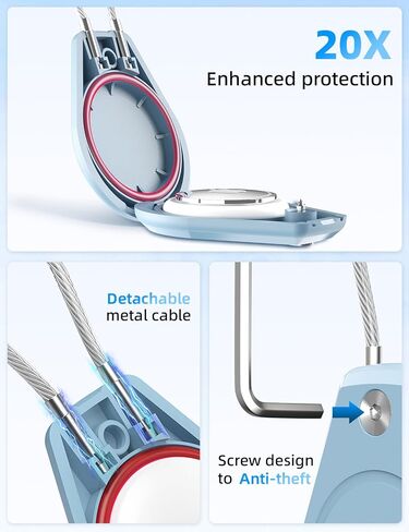 Waterproof AirTag Keychain Holder Compatible with Apple AirTag – 4 Pack Air Tag key Ring & Scratch-Resistant AirTag Lock Case for GPS Item Finder, Ideal for Travel, Luggage, Dog & Men Women's Keyring in Saudi Arabia