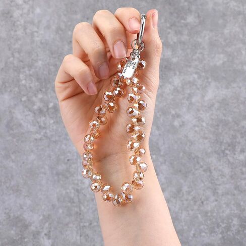2pcs Crystal Beaded Phone Wrist Strap with Phone Tether Tab Cute Phone Bracelet Strap Blingbling Sparkling Phone Charms Strap for Women Wrist Strap for Phone Case，Cell Phone Lanyard（Black+Transparent） in Saudi Arabia