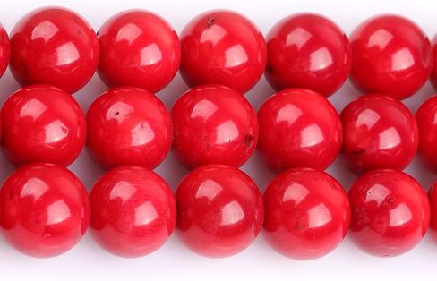 JOE FOREMAN 4mm Red Coral Round Beads for Jewelry Making Strand 15" Natural Stone Semi Precious Gemstone DIY Handmade Craft Supplies in Saudi Arabia