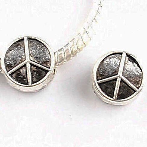 RUBYCA 50pcs Tibetan Silver Tone Spacer Beads Fit European Charms Bracelet Dice Design in Saudi Arabia