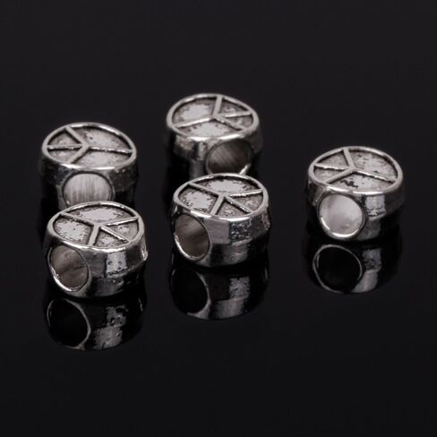 RUBYCA 50pcs Tibetan Silver Tone Spacer Beads Fit European Charms Bracelet Dice Design in Saudi Arabia