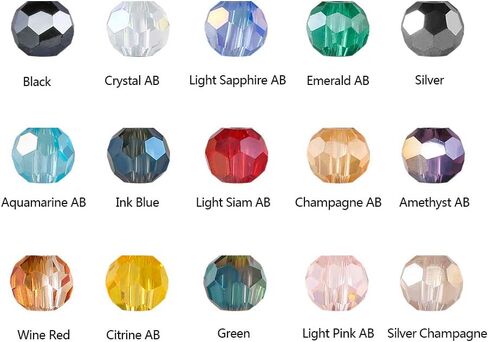 حبات زجاجية مكعب 6 مم لصنع المجوهرات ، AB Color 450 PCS Crystal Spacer حبات للأساور والقلائد وملحقات القرط ... in Kuwait