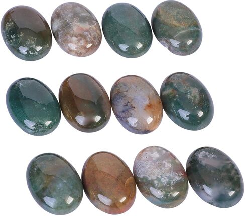 25x18mm Gemstone CAB Cabochon Flat Back Beads for Jewelry Making DIY Shaped 10Pcs, Moonstone in Kuwait