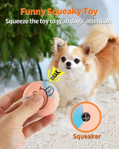 SCHITEC Squeaky Dog Toys, Funny Interactive Puppy Ball Toy, [6 Pack] Latex Rubber Squeak Pet Balls for Puppies Small Breed Dogs in Kuwait