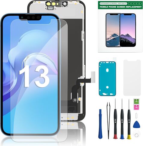 مجموعة استبدال الشاشة hoysg لهاتف iPhone 12/12 PRO - شاشة LCD عالية الدقة مقاس 6.1 بوصة ومجموعة رقمية تعمل باللمس ثلاثية الأبعاد مع توافق أدوات الإصلاح A2172، A2402، A2404 A2403، A2341، A2406، A2408، A2407 in Kuwait