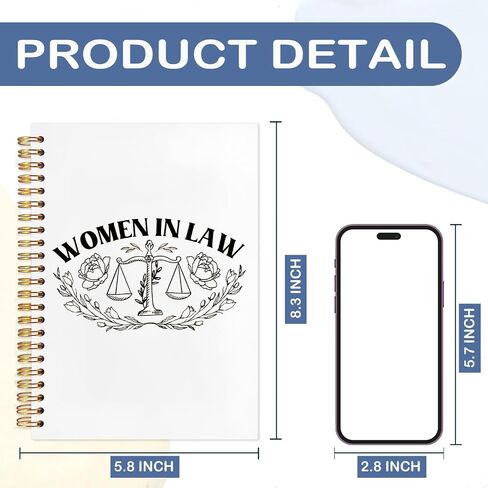 SNNDER Lawyer Notebook Journal, Lawyer Gifts for Women, Women in Law Hardcover Spiral Notebook 5.5x8.3 Inch in Saudi Arabia