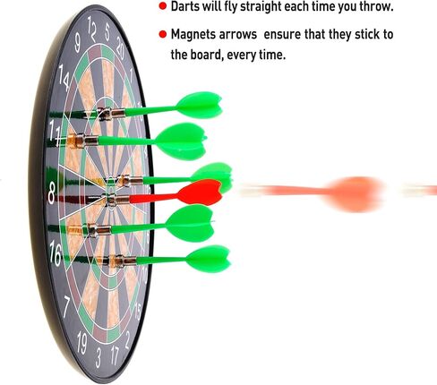 لعبة Powertrc Magnetic Dart Board ، لعبة Dart Magnetic للأطفال ، أنشطة اللعبة الداخلية - في الهواء الطلق ، هدية للفتيان الفتيات الذين تتراوح أعمارهم in Kuwait