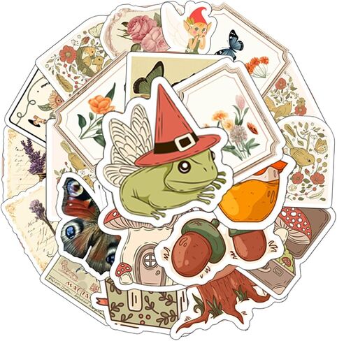 100pcs Victorian Bunny Vintage Doll Stickers, Retro Animal Petter Rabbit Journal Stickers for Scrapbooking Supplies Waterproof Junk Planner Stickers for Water Bottle Laptop in Kuwait