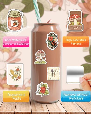 100pcs Victorian Bunny Vintage Doll Stickers, Retro Animal Petter Rabbit Journal Stickers for Scrapbooking Supplies Waterproof Junk Planner Stickers for Water Bottle Laptop in Kuwait